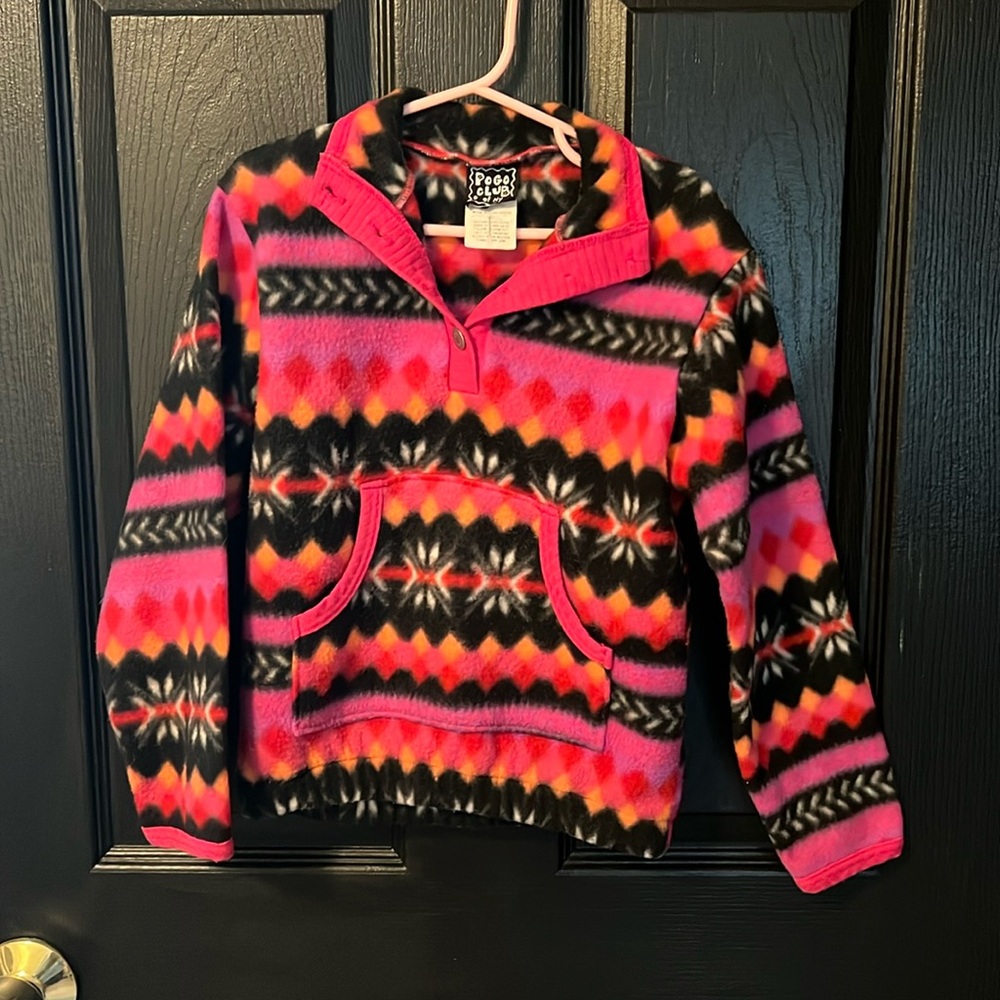 Vintage Kid’s Fleece | Pogo Club Aztec Pullover | Children’s Vintage Clothing